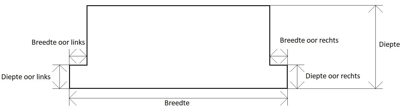 Gefreesde Eiken Overzet Vensterbank op maat
